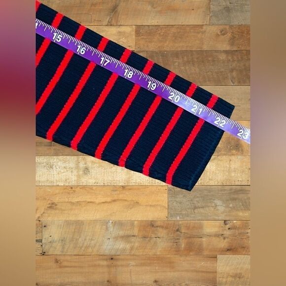 Lauren Ralph Lauren Women’s Size Large Navy & Red Striped Sweater • Relaxed Fit - Picture 13 of 16
